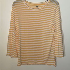 Yellow and white shirt